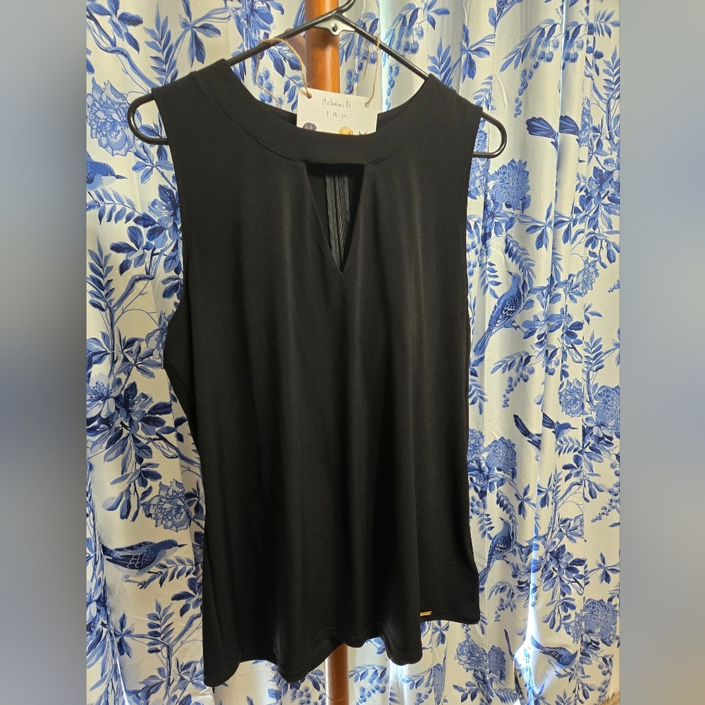 Michael Kors black cutout tank